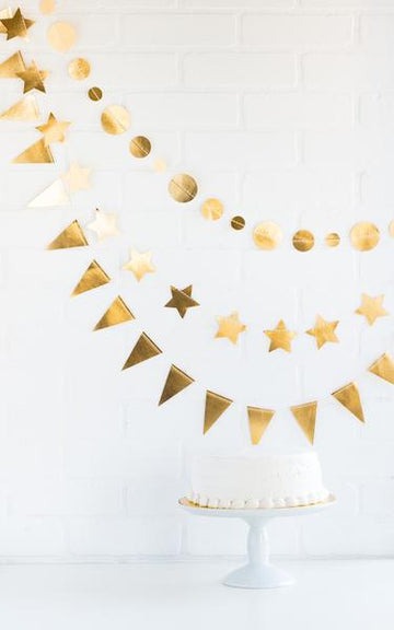 Gold Mini Banner Set - Stars