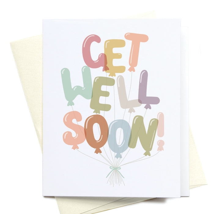 Get Well Soon Balloon Card