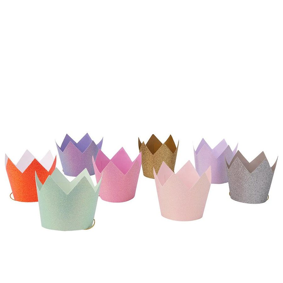 Glitter Multicolor Party Crowns