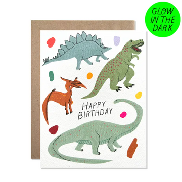 Glow in the Dark Dinosaur Birthday Card