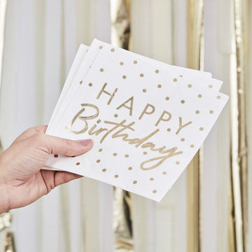 Gold Birthday Napkins