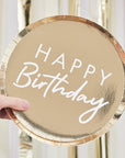 Gold Happy Birthday Plates