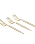 Gold Glitter Plastic Mini Forks