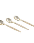 Gold Glitter Plastic Mini Spoons