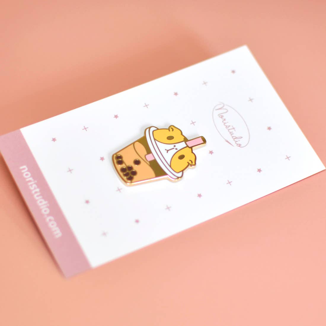 Guinea Pig Bubble Tea Enamel Pin