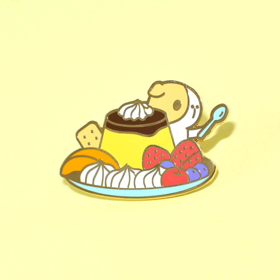 Guinea Pig and Pudding Enamel Pin