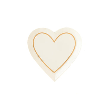 Gold & Cream Heart Plates