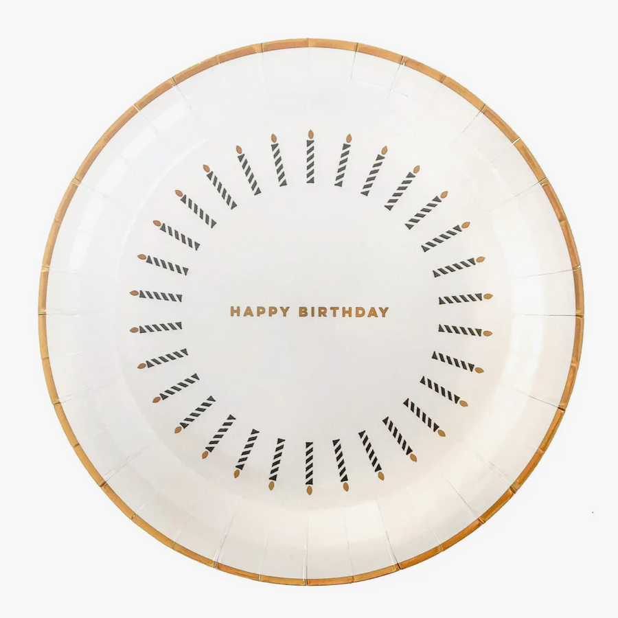 Happy Birthday Candles Party Plates
