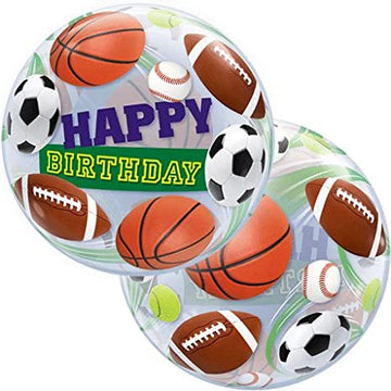 Happy Birthday Sports Bubble Balloon