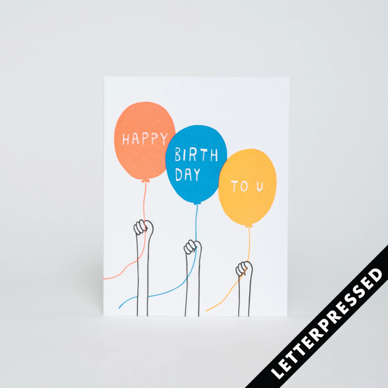 Happy Birthday To U Balloons Card