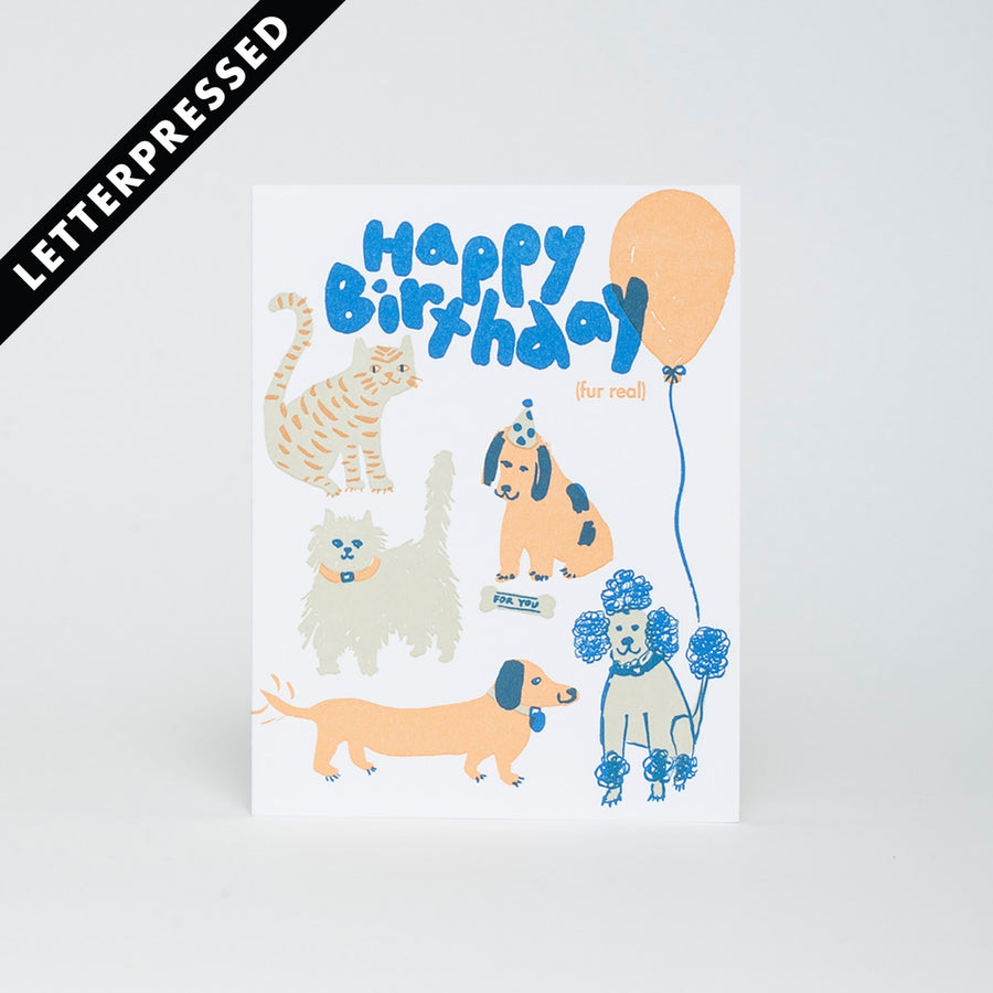 Happy Birthday (Fur Real) Card