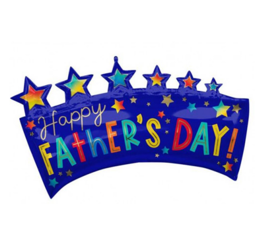 Happy Father's Day with Stars Banner Balloon
