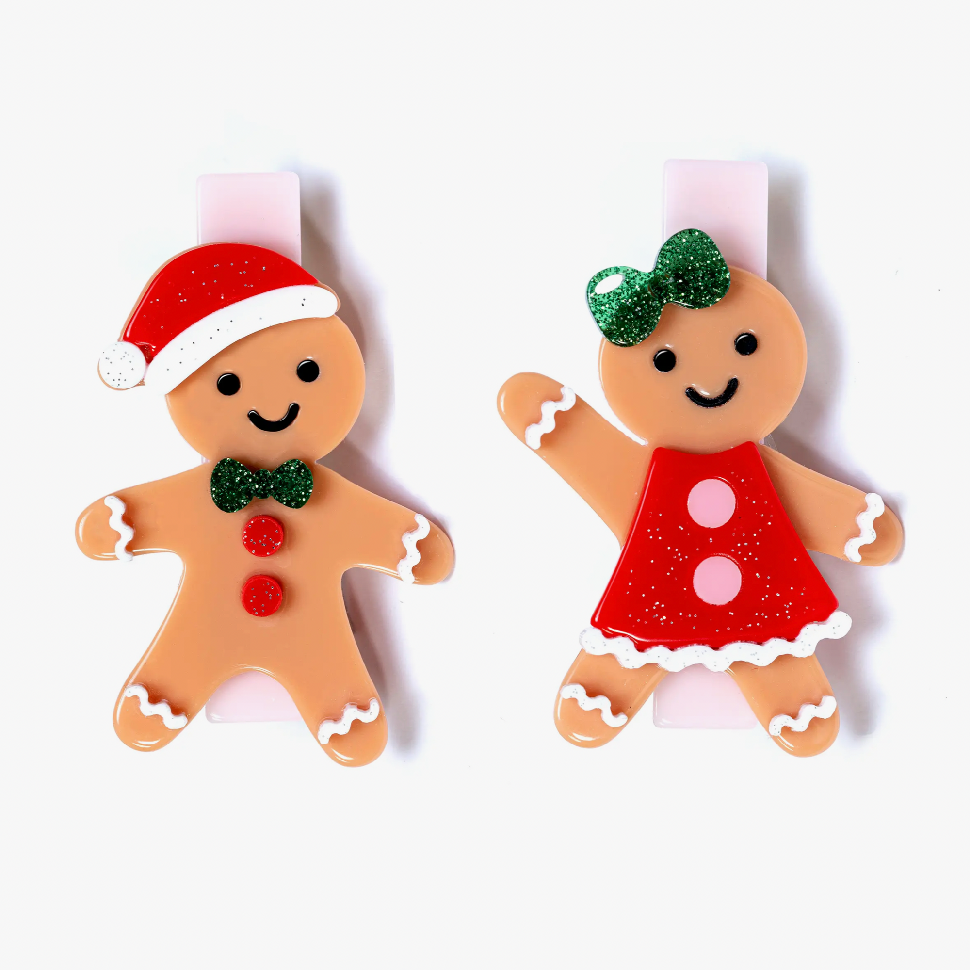 Happy Gingerbread Cookies Alligator Clips