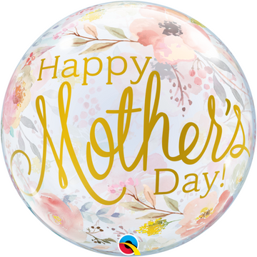 Happy Mother's Day Watercolor Floral Bubble