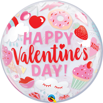 Happy Valentine's Day Everything Bubble Balloon