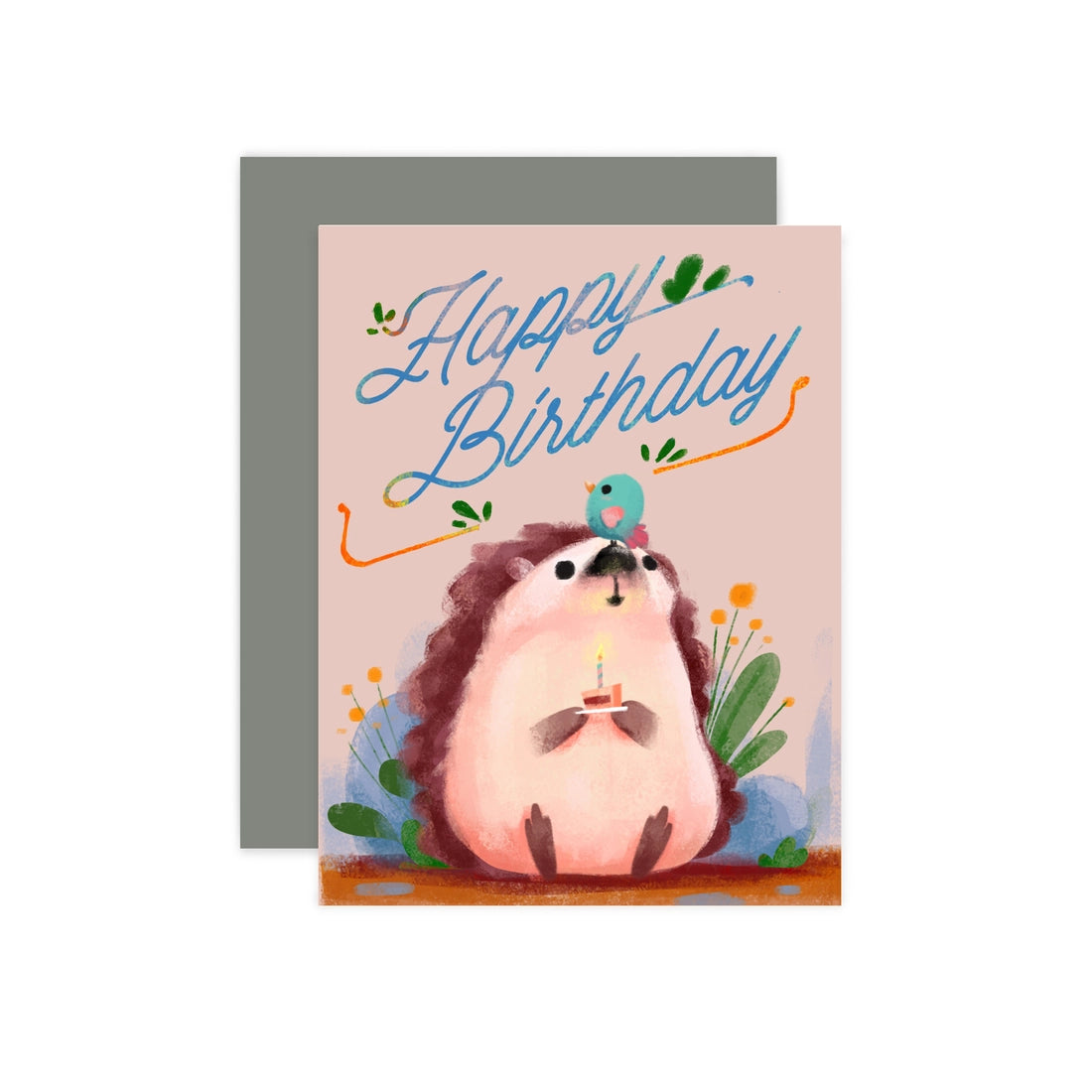 Hedgehog Birthday Card