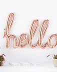 HELLO Rose Gold Script Balloon