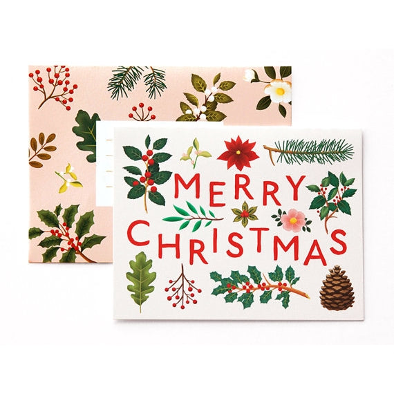 Holiday Plants Merry Christmas Card
