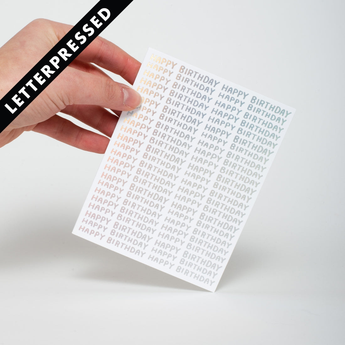 Holographic Happy Birthday Repeat Card