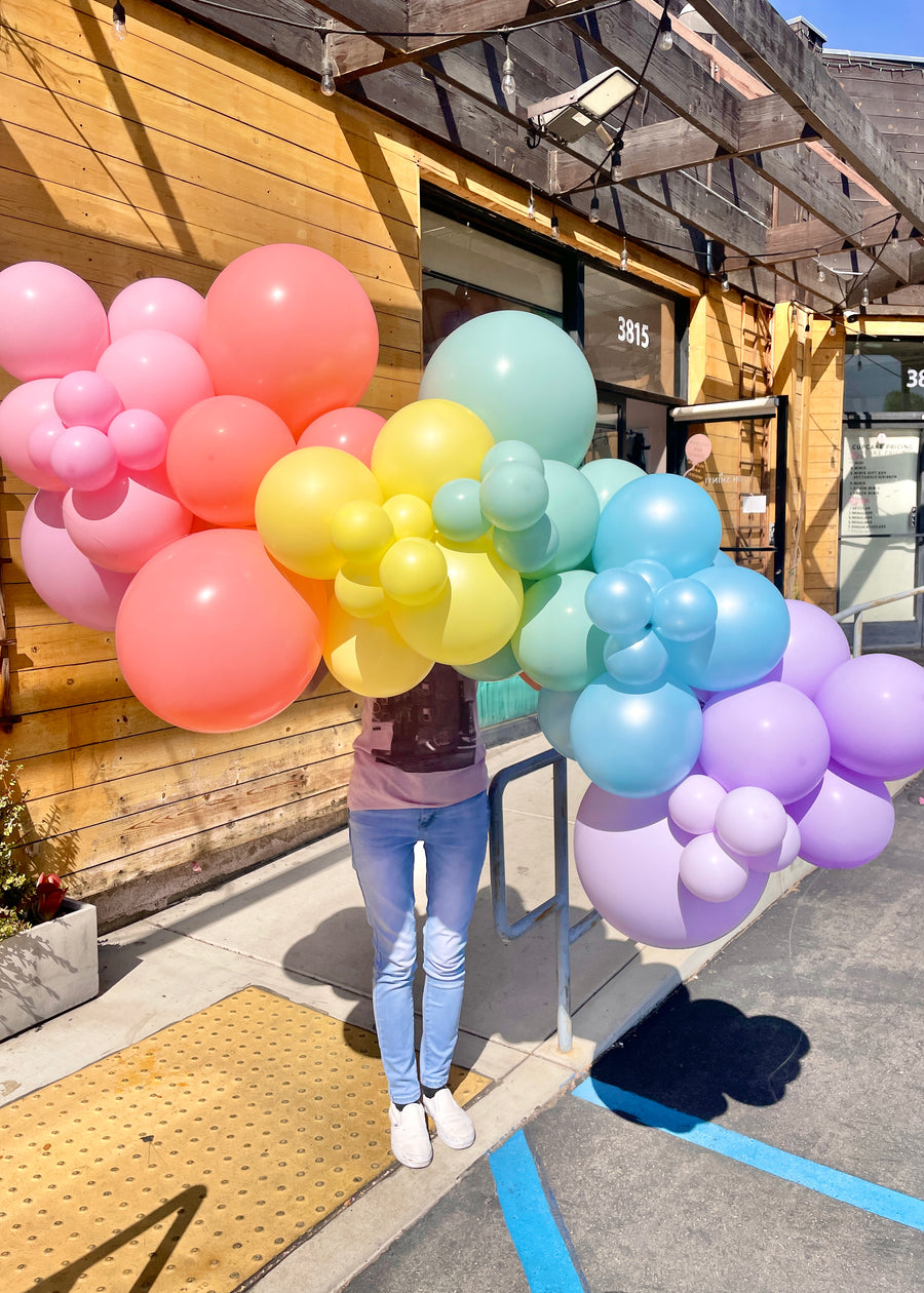Pastel Rainbow Balloon Garland To-Go