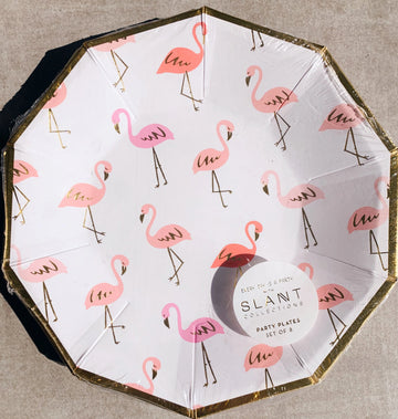 flamingo paper plates