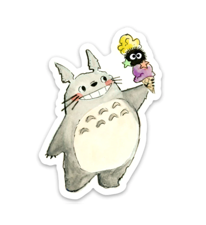 Ice Cream Totoro Vinyl Sticker