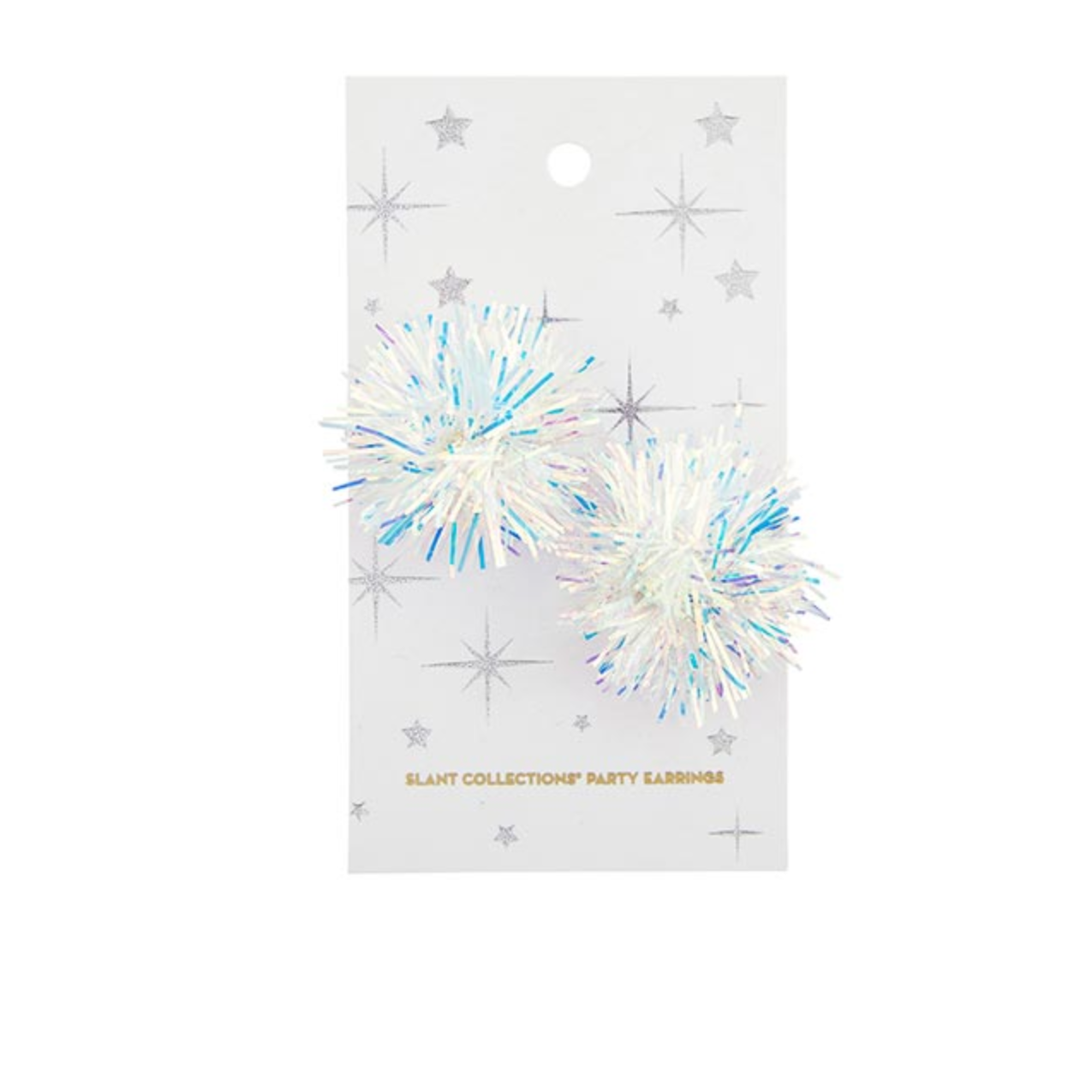 Iridescent Pom Pom Party Earrings