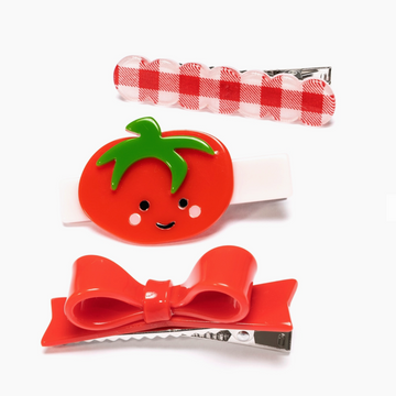 Juicy Red Tomato Hair Clips
