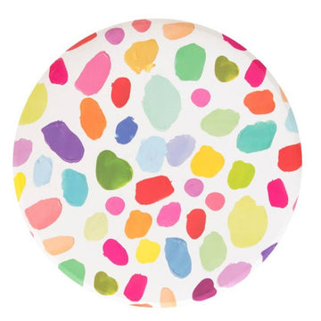 Rainbow Paint Round Plates