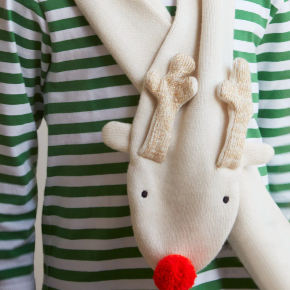 Knitted Reindeer Scarf
