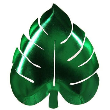 green palm leaf plate