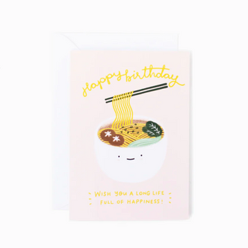 Long Life Noodles Birthday Card