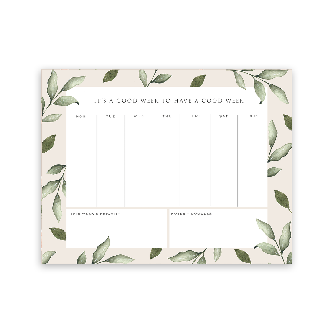 Lush Leaf Weekly Notepad