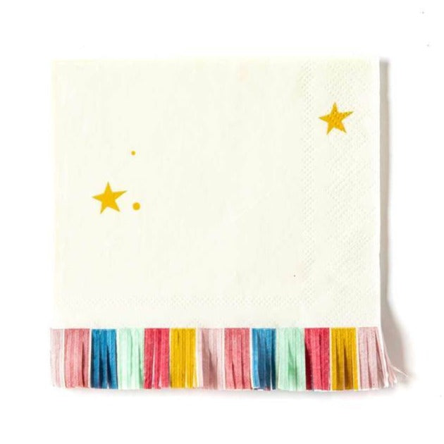 rainbow fringe napkins