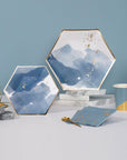 Blue Watercolor Small Plates