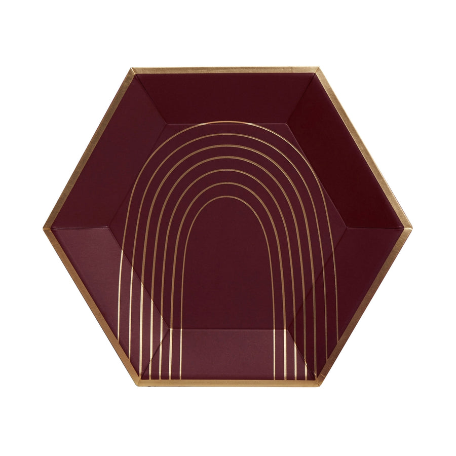 Maroon Arch Large Paper Plates