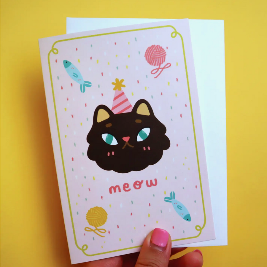 Meow Cat Celebration Card