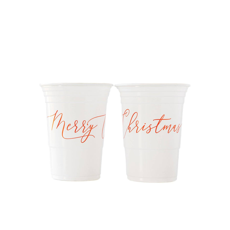 Merry Christmas Plastic Cups