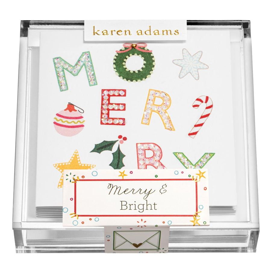 Merry and Bright Acrylic Box Enclosures