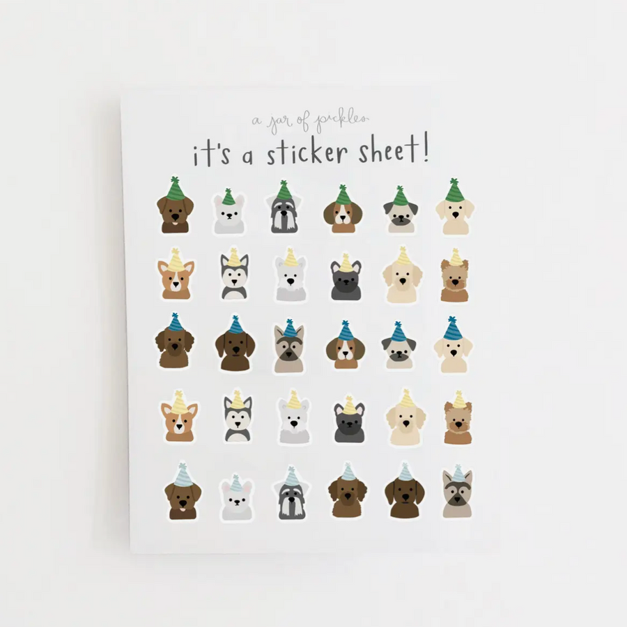 Mini Party Dogs Sticker Sheet