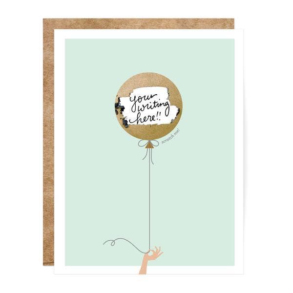 Mint Balloon Scratch-Off Card