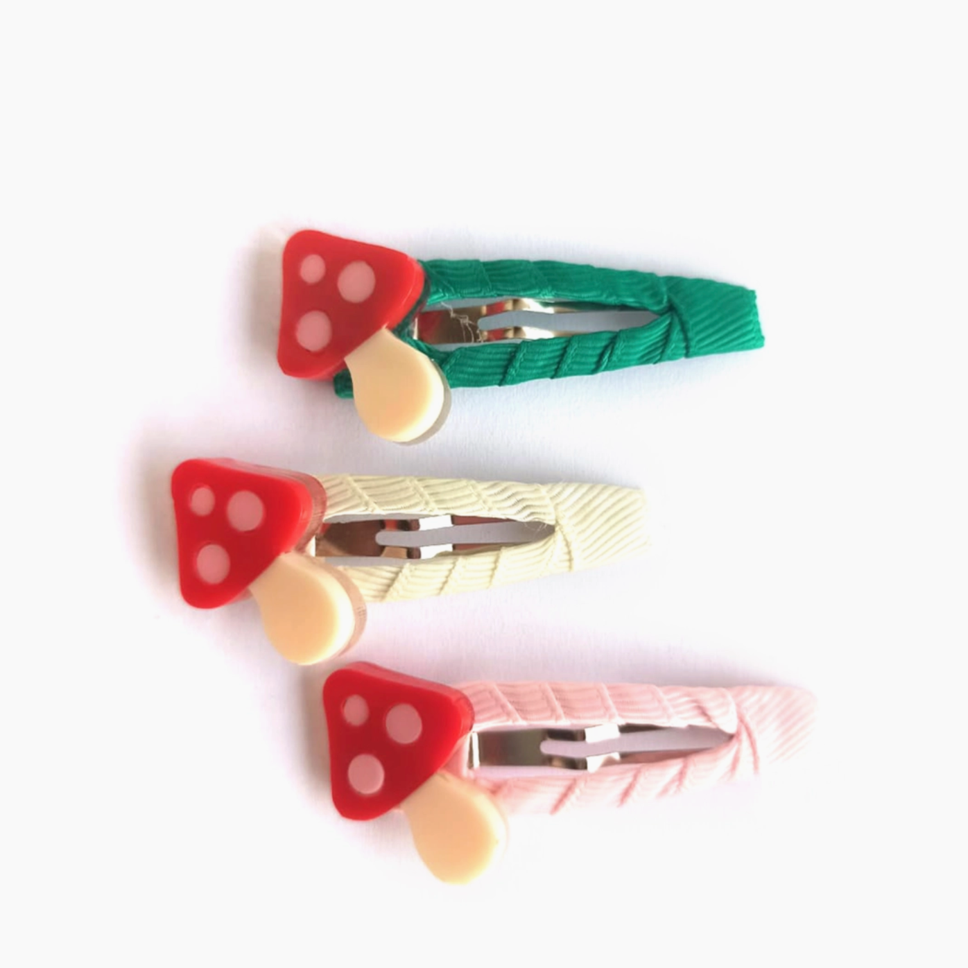 Mushroom Snaps Hair Clips