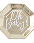 Gold Oh Baby Plates