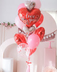 valentines day love you balloon bouquet