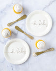oh baby paper plate table set
