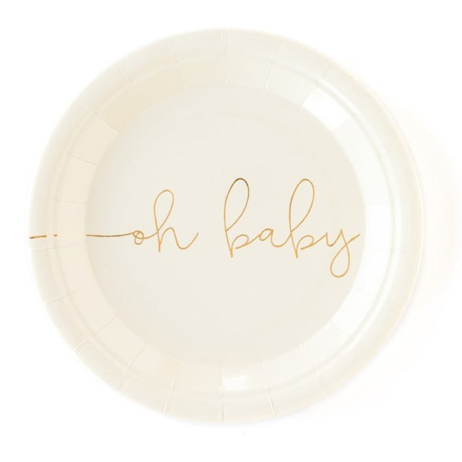 oh baby paper plate