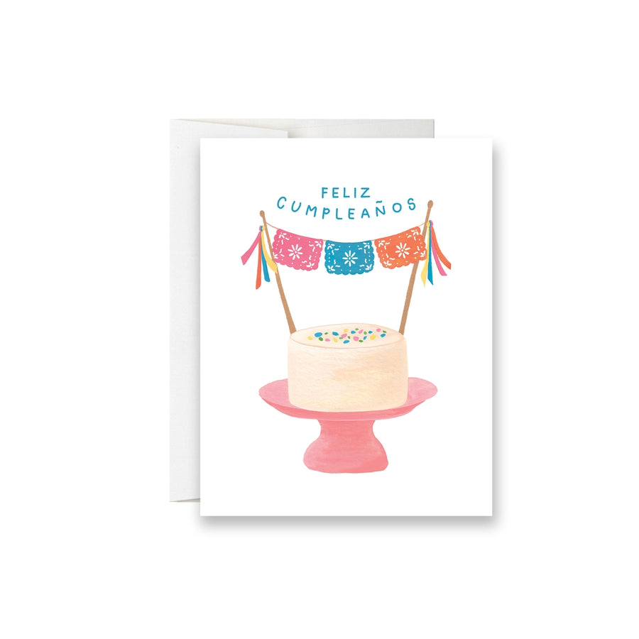 Papel Picado Birthday Cake Card