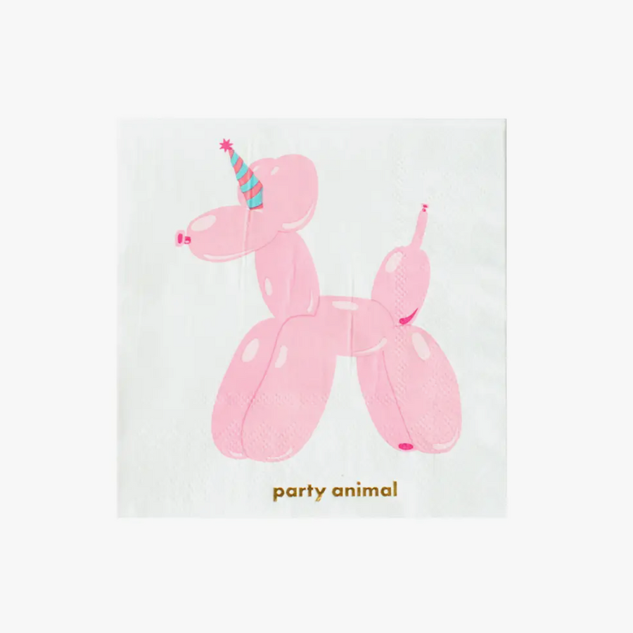Party Animal Balloon Dog Napkins