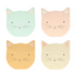 pastel cat face napkins