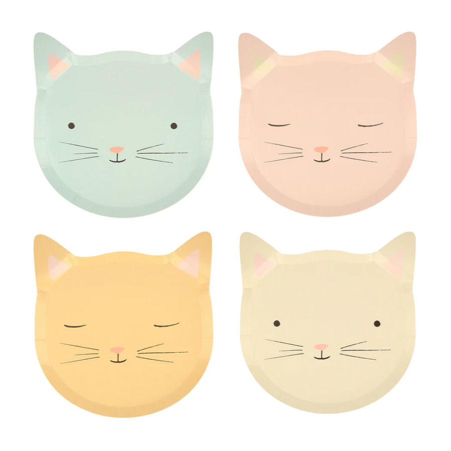 Pastel Cat Plates
